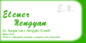 elemer mengyan business card